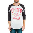Kansas City Chiefs Junk Food All American 3/4 Sleeve Raglan T-Shirt - White/Black