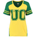 Oregon Ducks Women's Presidio V-Neck T-Shirt - Green/Yellow