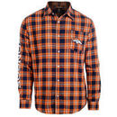 Denver Broncos Wordmark Flannel Long Sleeve Button-Up - Orange/