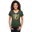 San Francisco Dons Women's Classic Primary Tri-Blend V-Neck T-Shirt - Green