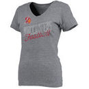 Tampa Bay Buccaneers NFL Pro Line Women's Vintage Slant Tri-Blend V-Neck T-Shirt - Gray