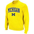 Michigan Wolverines Stadium Athletic Arch & Logo Crew Pullover Sweatshirt - Yellow