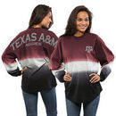 Texas A&M Aggies Women's Ombre Long Sleeve Dip-Dyed Spirit Jersey - Maroon