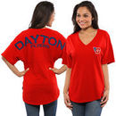 Dayton Flyers Women's Spirit Jersey Oversized T-Shirt - Red