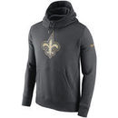 New Orleans Saints Nike Championship Drive Gold Collection Hybrid Fleece Performance Hoodie - Charcoal