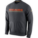 Chicago Bears Nike Championship Drive Gold Collection Hybrid Performance Fleece Sweatshirt - Charcoal