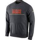 Cleveland Browns Nike Championship Drive Gold Collection Hybrid Performance Fleece Sweatshirt - Charcoal