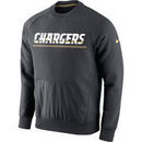 Los Angeles Chargers Nike Championship Drive Gold Collection Hybrid Performance Fleece Sweatshirt - Charcoal