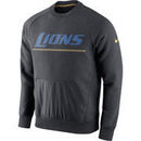 Detroit Lions Nike Championship Drive Gold Collection Hybrid Performance Fleece Sweatshirt - Charcoal