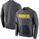 Green Bay Packers Nike Championship Drive Gold Collection Hybrid Performance Fleece Sweatshirt - Charcoal