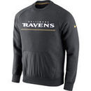 Baltimore Ravens Nike Championship Drive Gold Collection Hybrid Performance Fleece Sweatshirt - Charcoal