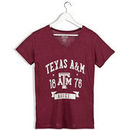 Texas A&M Aggies Women's Plus Sizes Banner V-Neck T-Shirt - Maroon
