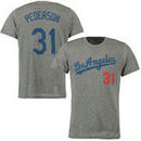 Joc Pederson Los Angeles Dodgers Majestic Threads Premium Tri-Blend Name & Number T-Shirt - Gray