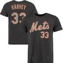 Matt Harvey New York Mets Majestic Threads Name & Number Tri-Blend Crew Neck T-Shirt - Ash