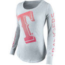 Texas Rangers Nike Women's Fade Long Sleeve T-Shirt - Gray