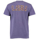 LSU Tigers Mascot Pattern Comfort Colors T-Shirt - Purple