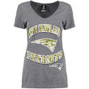 New England Patriots 5th & Ocean by New Era Women's Digicamo Tri-Blend T-Shirt - Gray