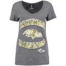 Baltimore Ravens 5th & Ocean by New Era Women's Digicamo Tri-Blend T-Shirt - Gray