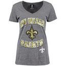 New Orleans Saints 5th & Ocean by New Era Women's Digicamo Tri-Blend T-Shirt - Gray