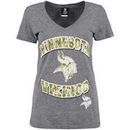 Minnesota Vikings 5th & Ocean by New Era Women's Digicamo Tri-Blend T-Shirt - Gray