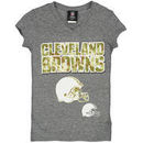 Cleveland Browns New Era Girls Youth Tri-Blend Digital Camo T-Shirt - Gray