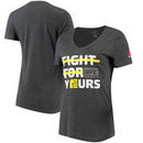 UFC Reebok Women's Fight For Yours V-Neck T-Shirt - Charcoal