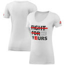 UFC Reebok Women's Fight For Yours V-Neck T-Shirt - Black  ---