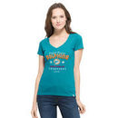 Miami Dolphins '47 Women's On the Fifty Super Bowl Champions Flanker V-Neck T-Shirt - Aqua