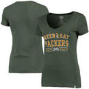 Green Bay Packers '47 Women's On the Fifty Super Bowl Champions Flanker V-Neck T-Shirt - Green
