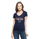 New England Patriots '47 Women's On the Fifty Super Bowl Champions Flanker V-Neck T-Shirt - Navy