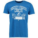 Tampa Bay Lightning Old Time Hockey 2015 Hockey Fights Cancer Crowell T-Shirt - Royal