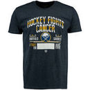 Buffalo Sabres Old Time Hockey 2015 Hockey Fights Cancer Crowell T-Shirt - Navy