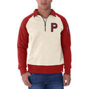 Philadelphia Phillies '47 WWII Era Patch Quarter-Zip Sweatshirt - Red/White