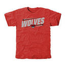 Western Oregon Wolves Double Bar Tri-Blend T-Shirt - Red