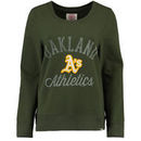 Oakland Athletics '47 Women's Cross Check Pullover Crew Sweatshirt - Green