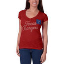 Texas Rangers '47 Women's Harbour V-Neck Pocket T-Shirt - Red