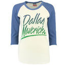 Dallas Mavericks Junk Food Women's Raglan Three-Quarter Sleeve T-Shirt - Cream