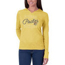 Pittsburgh Pirates '47 Women's Primetime II Long Sleeve Hooded V-Neck T-Shirt - Gold