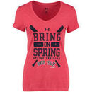 Boston Red Sox Under Armour Women's Tri-Blend 2015 Spring Training V-Neck T-Shirt - Red