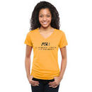 Alabama State Hornets Women's Classic Wordmark Tri-Blend V-Neck T-Shirt - Gold