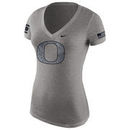 Oregon Ducks Nike Women's Pioneers Tri-Blend V-Neck T-Shirt - Gray