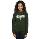 San Francisco Dons Women's Double Bar Pullover Hoodie - Green