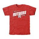 Rutgers Newark Scarlet Raiders Double Bar Tri-Blend T-Shirt - Red