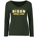 NDSU Bison Women's Team Strong Long Sleeve T-Shirt - Green