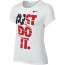 Team USA Nike Girls Youth Just Do It Flag Dri-FIT T-Shirt - White