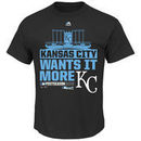 Kansas City Royals Majestic Youth 2015 Division Series We Want it More T-Shirt - Black