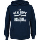 New York Yankees Majestic Women's Plus Size Authentic Collection Pullover Hoodie - Navy