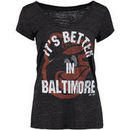 Baltimore Orioles Majestic Threads Women's Premium Better In My City T-Shirt - Black