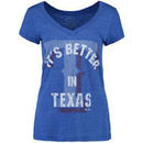 Texas Rangers Majestic Threads Women's Premium Better In My City T-Shirt - Royal