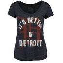 Detroit Tigers Majestic Threads Women's Premium Better In My City T-Shirt - Navy